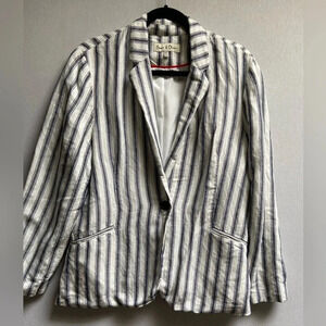 Emma & Olivia Linen Rayon pinstripe  blazer Sz XL